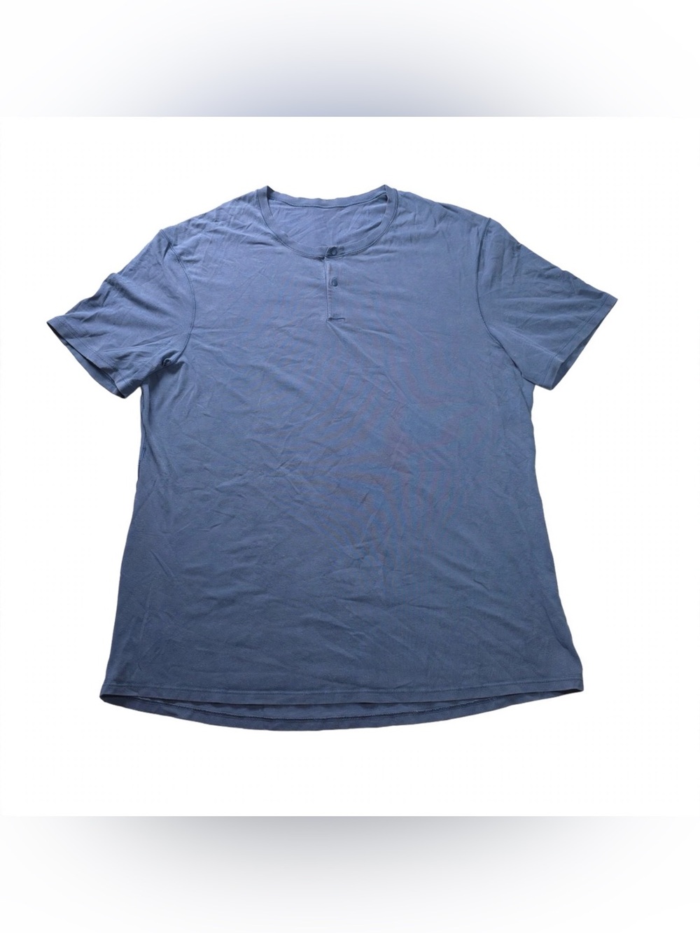 lululemon Short Sleeve Henley Shirt Mens Blue